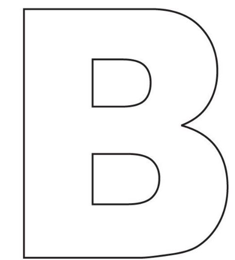Mẫu tranh tô màu cho bé 2 tuổi đơn giản hình chữ B