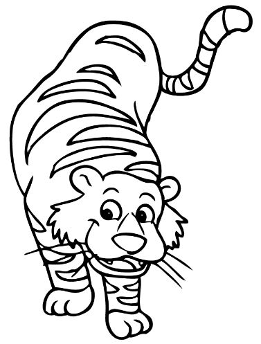 Mẫu tranh dành cho bé hình con hổ