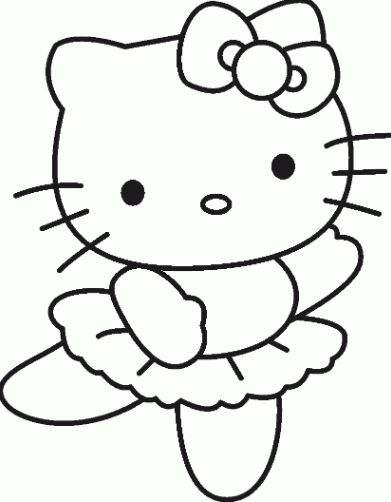 Mẫu tranh tô màu hình con mèo dễ thương dành cho bé