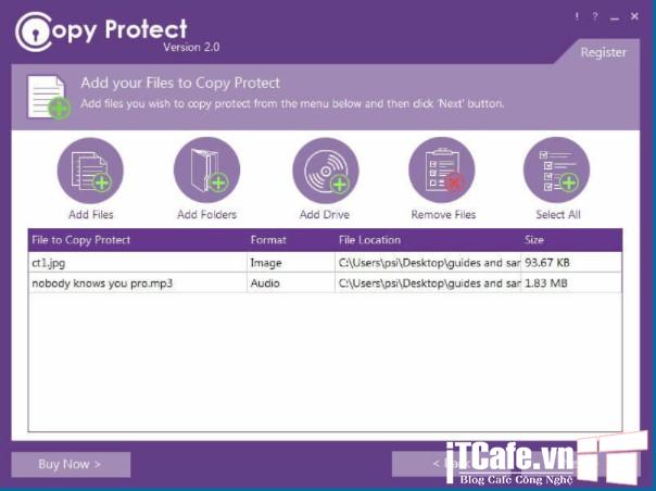 Phần mềm bảo vệ tập tin, chống sao chép - Copy Protect 2.0.6 Full 1