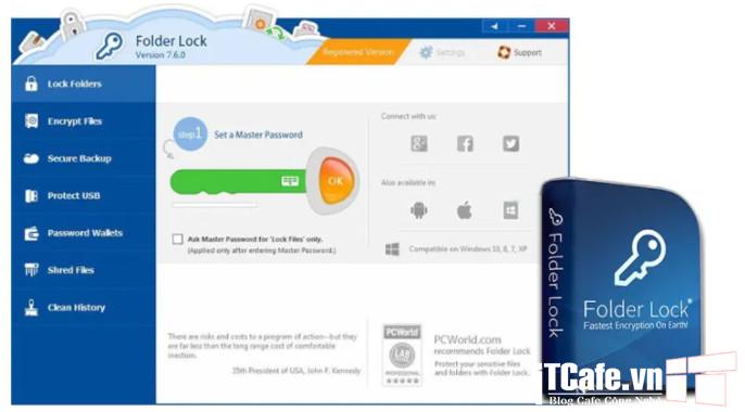 Phần mềm bảo vệ tập tin và thư mục - Folder Lock 7.8.5 Full 2