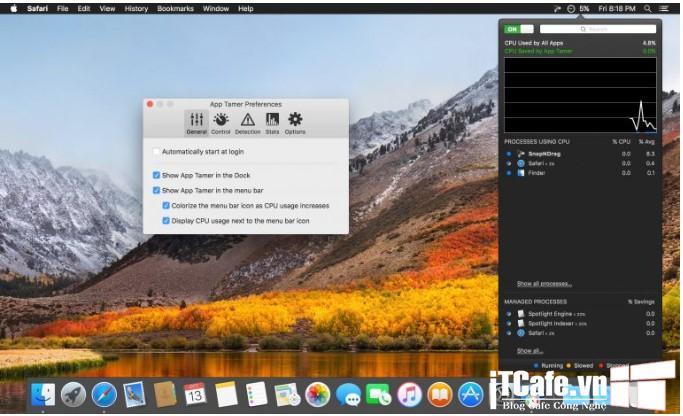 Download App Tamer for MacOS - Ứng dụng quản lý, tối ưu hoạt động của CPU 2