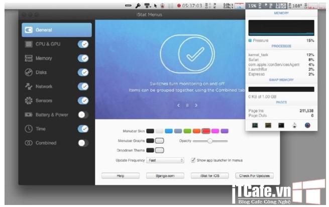 Download iStat Menus For MacOS - Theo dõi hệ thống trên menubar 2